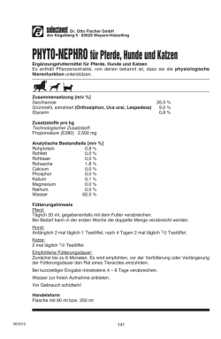 PHYTO-NEPHRO f&uuml;r Pferde, Hunde und Katzen
