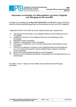 Information an Hersteller von W&auml;rmez&auml;hlern und deren Teilger&auml;te