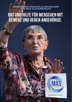 RAT UND HILFE FÜR MENSCHEN MIT DEMENZ UND DEREN