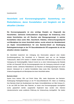 Herzinfarkt und Koronarangiographie: Auswertung von