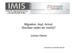 Präsentation "Migration, Asyl, Armut: Worüber reden wir (nicht)?