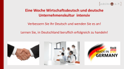 Eine Woche Wirtschaftsdeutsch und deutsche