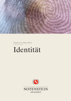 Identität - Notenstein La Roche Akademie