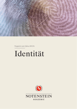Identit&auml;t - Notenstein La Roche Akademie