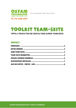 Toolkit Gestaltung Teamseite PDF