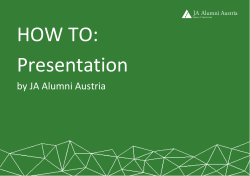 Presentation - JA Alumni Austria