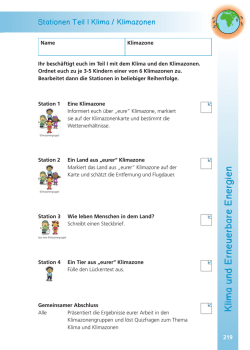 Klima und Erneuerbare Energien