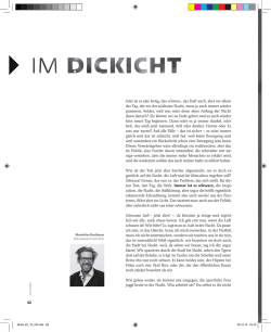Jetzt ist es also fertig, das &raquo;Davor&laquo;, das Heft auch, aber