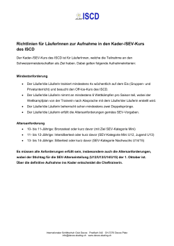 PDF Anforderungen Kaderkurs SEV