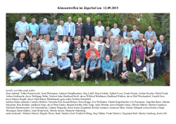 Klassentreffen im Jägerhof am 12.09.2015