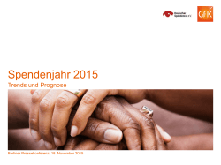 Spendenjahr 2015 - Deutscher Spendenrat eV