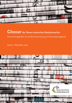 glossar pdf - Neue Deutsche Medienmacher