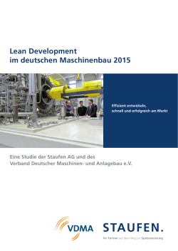 Lean Development im Deutschen Maschinenbau 2015