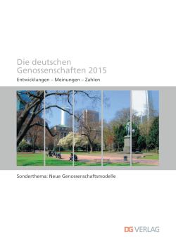 Die deutschen Genossenschaften 2015