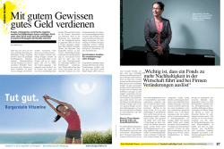 Mit gutem Gewissen gutes Geld verdienen