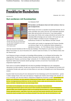 Gut verdienen mit Kunstwerken