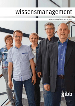 Informationen zum Wissensmanagement an der gibb