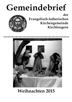 Weihnachten 2015 - Ev.-luth. Kirchengemeinde Kirchlengern