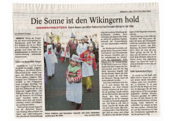 Die Sonne ist den Wikingern hold (Wiesbadener Kurier)