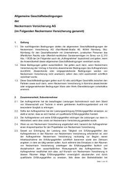 Allgemeine Geschäftsbedingungen der Neckermann Versicherung AG