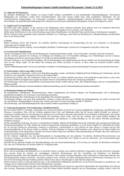 Einkaufsbedingungen Sonnen GmbH (nachfolgend SB genannt