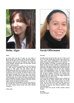 Defne Algar Sarah Offermann - Berufskolleg Simmerath / Stolberg