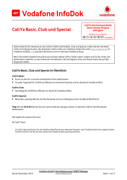 InfoDok 497: CallYa Basic, Club und Special