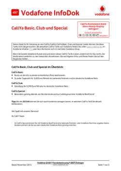 InfoDok 497: CallYa Basic, Club und Special