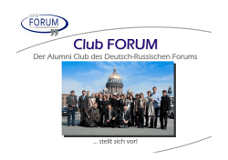 Club FORUM - Deutsch-Russisches Forum eV