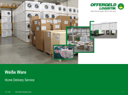 Weiße Ware - Offergeld Logistik