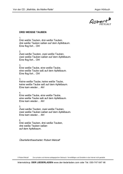 Drei wei&szlig;e Tauben