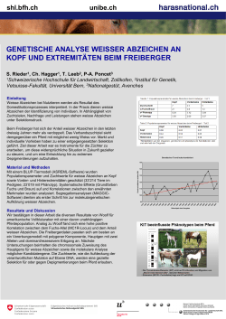 Genetische Analyse weisser Abzeichen an Kopf und