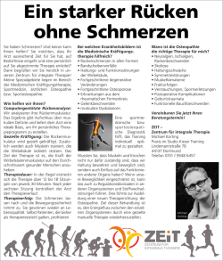 Ein starker R&uuml;cken ohne Schmerzen