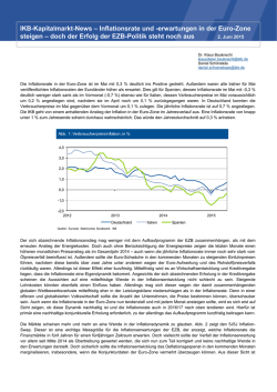 Inflationsrate und -erwartungen in der Euro-Zone steigen