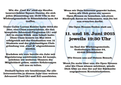 Wir, die „Cool A`s”,sind ein Haufen