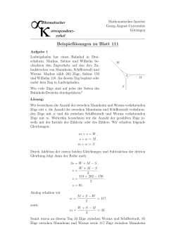 Beispiellösungen zu Blatt 111 - Mathematik an der Universität