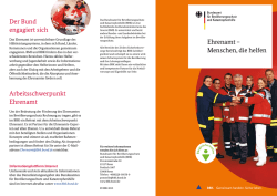 Ehrenamt &ndash; Menschen, die helfen