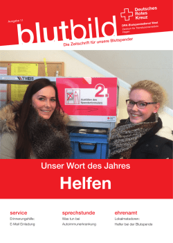 Helfen - DRK Blutspendedienst West