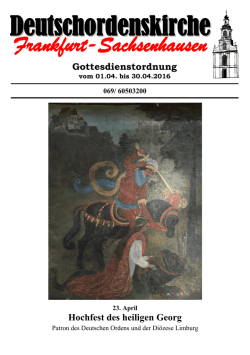 Gottesdienstordnung April 2016