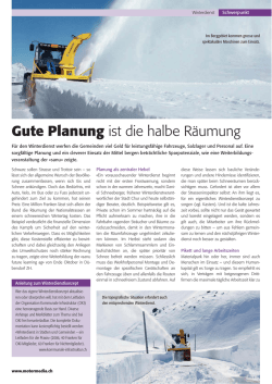 Gute Planung ist die halbe R&auml;umung