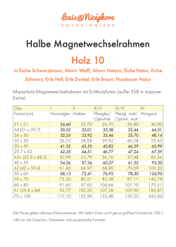Halbe Magnetwechselrahmen Holz 10