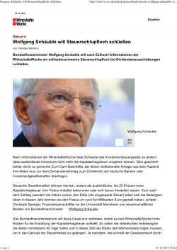 Steuern: Schäuble will Steuerschlupfloch schließen