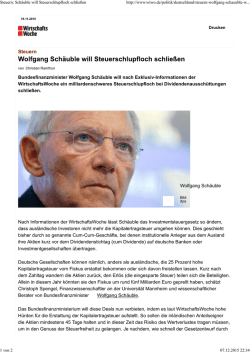 Steuern: Schäuble will Steuerschlupfloch schließen