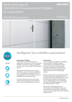 Automatisches Schließen - ASSA ABLOY Entrance Systems