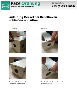 Anleitung Deckel bei Kabelboxen schließen und
