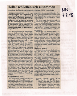 Helfer schlie&szlig;en sich zusammen