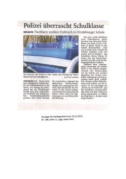 Polizei überrascht Schulklasse