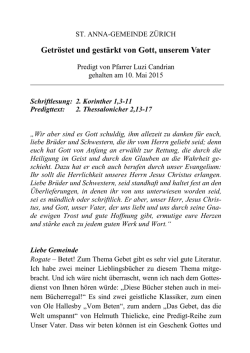 2. Thessalonicher 2,13-17