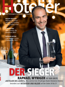 Hotelier 12/ 2015 - Der Teufelhof Basel