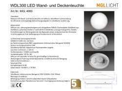 WDL300 LED Wand- und Deckenleuchte